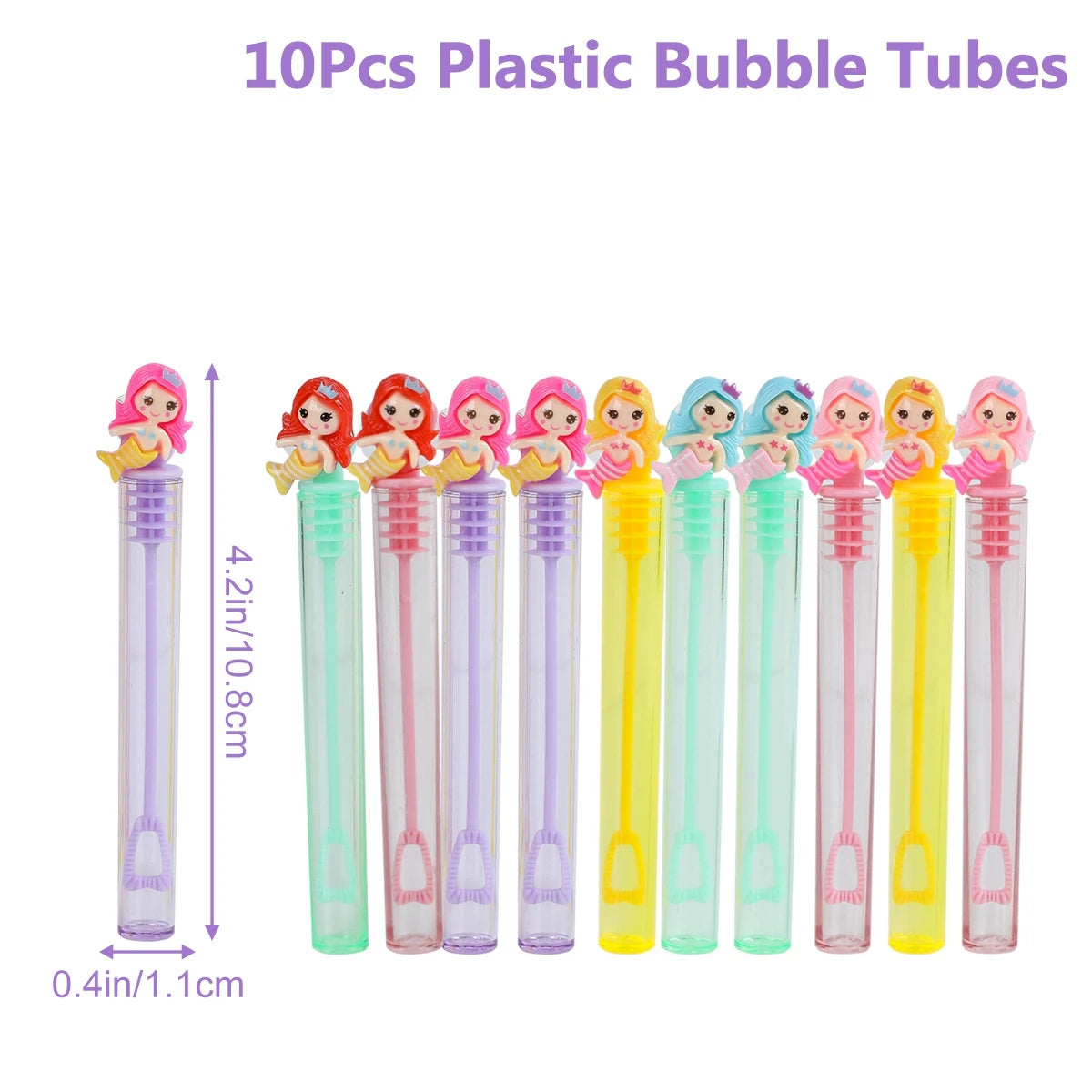 10 stücke Meerjungfrau Seifenblasenröhre Seifenflasche Kleine Meerjungfrau Geburtstagsparty Dekor Hochzeitsgäste Geschenke Babyparty Kids Favors Spielzeug