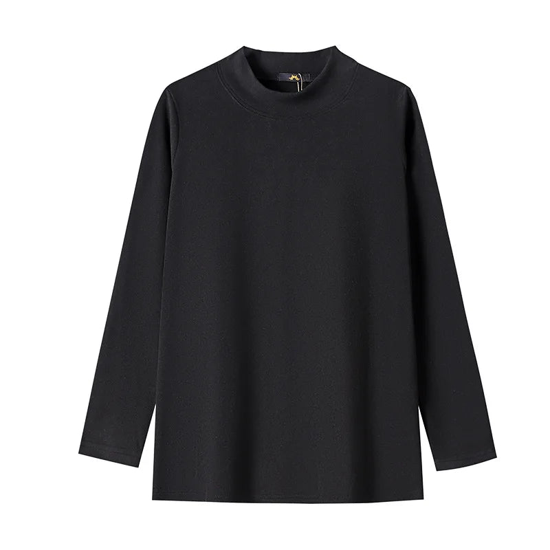 150Kg Plus Size Women's Bust 143 Autumn Winter Warm Long sleeved T-shirt Bottom Top 4XL 5XL 6XL 7XL 8XL