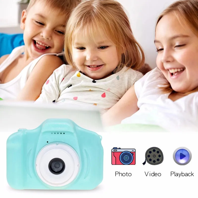 Mini Cartoon Photo Camera Toys 2 Inch HD Screen Children Digital Camera Video Recorder Toys for Kids Girls Gift