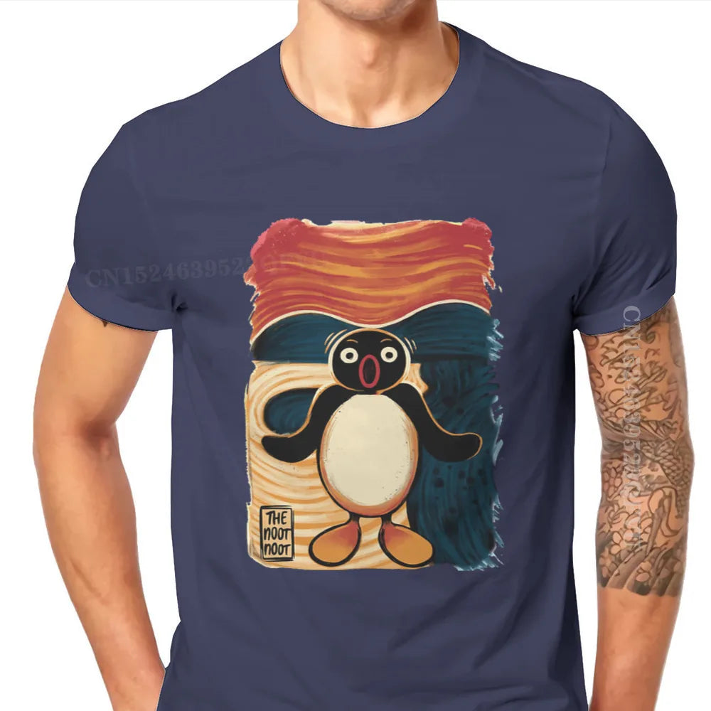 Noot Scream Hip Hop Tshirts Pingu Noot Pinga Penguin TV Printing Clothing Casual Men T Shirts Men Tee Special Gift Clothes mon
