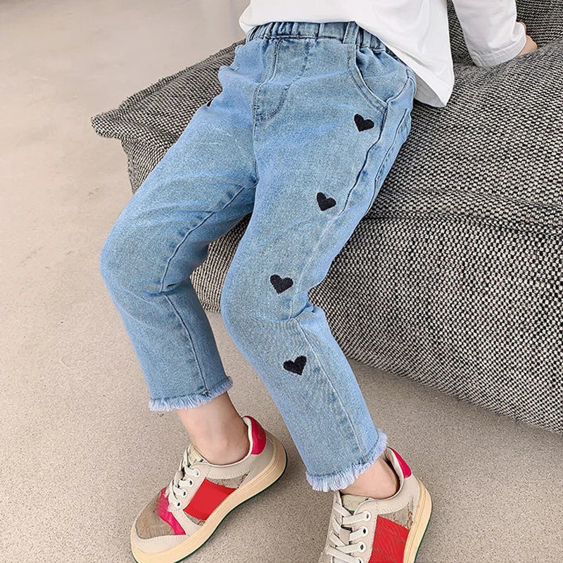 IENENS Kinder Baby Mädchen Freizeitkleidung Jeans Hose Kleinkind Säugling Denim Kleidung Hosen Kinder Unterteile 1 2 3 4 5 6 7 Jahre