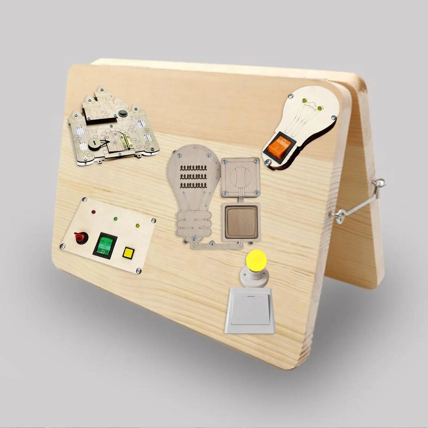 Toddlers Busy Board DIY Parts Motor Skills Toys for Teaching Prop Brain