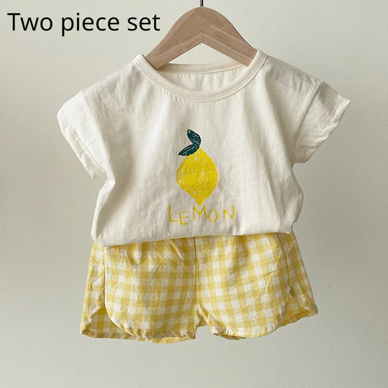 Baby-Schlafanzug-Sets aus Baumwolle, für Kleinkinder, Sommer, ärmellos, Baby-Nachtwäsche, Pyjamas, Kinder, Cartoon-Stil, Homewear-Kleidung