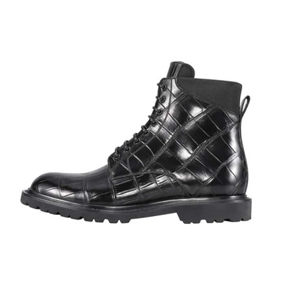 KEXIMA cestbeau new arrival crocodile leather Men crocodile boots crocodile tooling high help male shoes