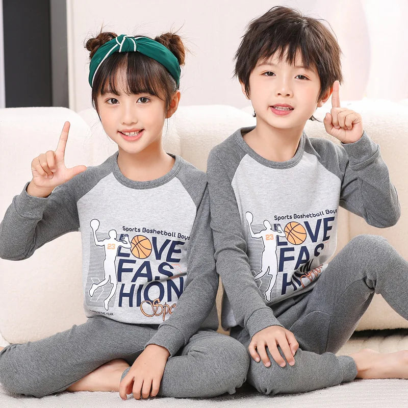Autumn Winter Baby Girl Clothes Pajamas Sets Boys Pyjamas Kids Homewear Cotton Nightwear Children's Indoor Clothing Pijamas Suit