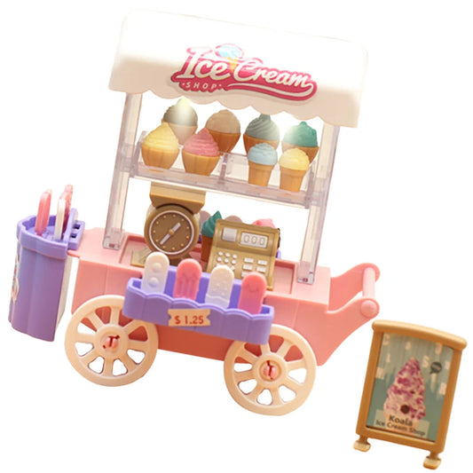 Pretend Play Plaything Ice Cream Dessert Household Truck Kit Plastic Accessories Small Compact Toddler Cart