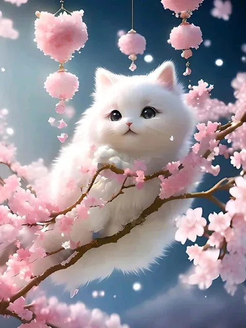 HOMFUN 5D DIY Full Diamond Embroidery "Animal Cat" Diamond Painting Cross Stitch Rhinestone Home Decoration