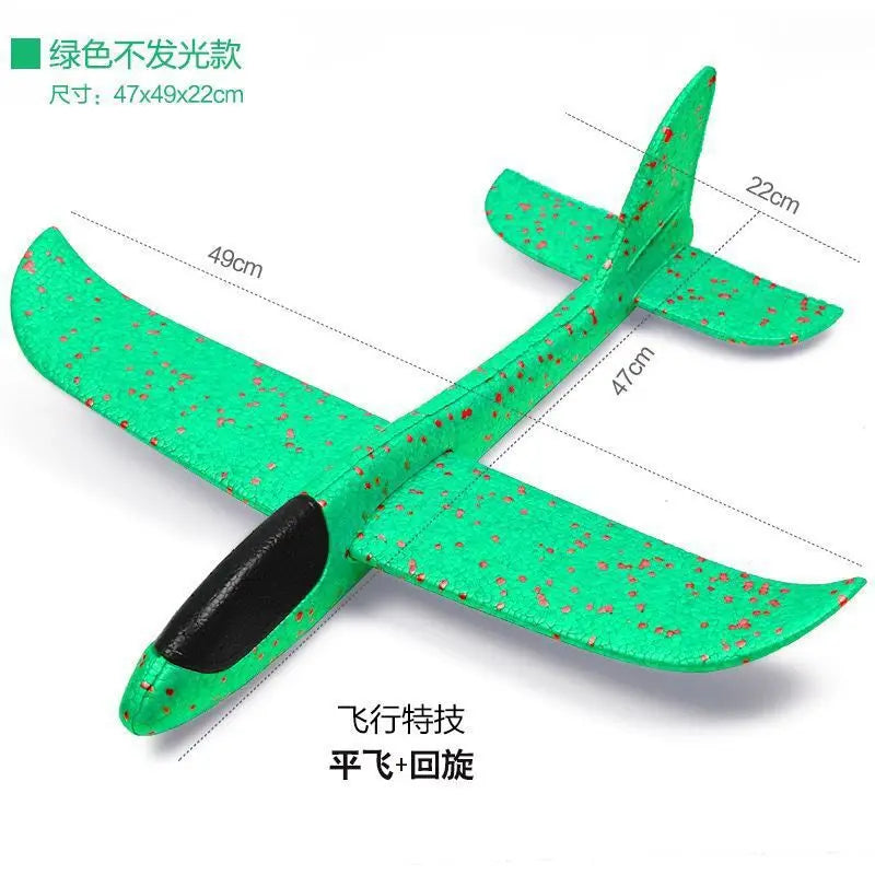 Reinweiß 49 cm großes Schaumflugzeug Segelflugzeug Modell Handwurf Flugzeug Outdoor Kinderspielzeug Flugzeug Kinder Geburtstag & Party Kreativ