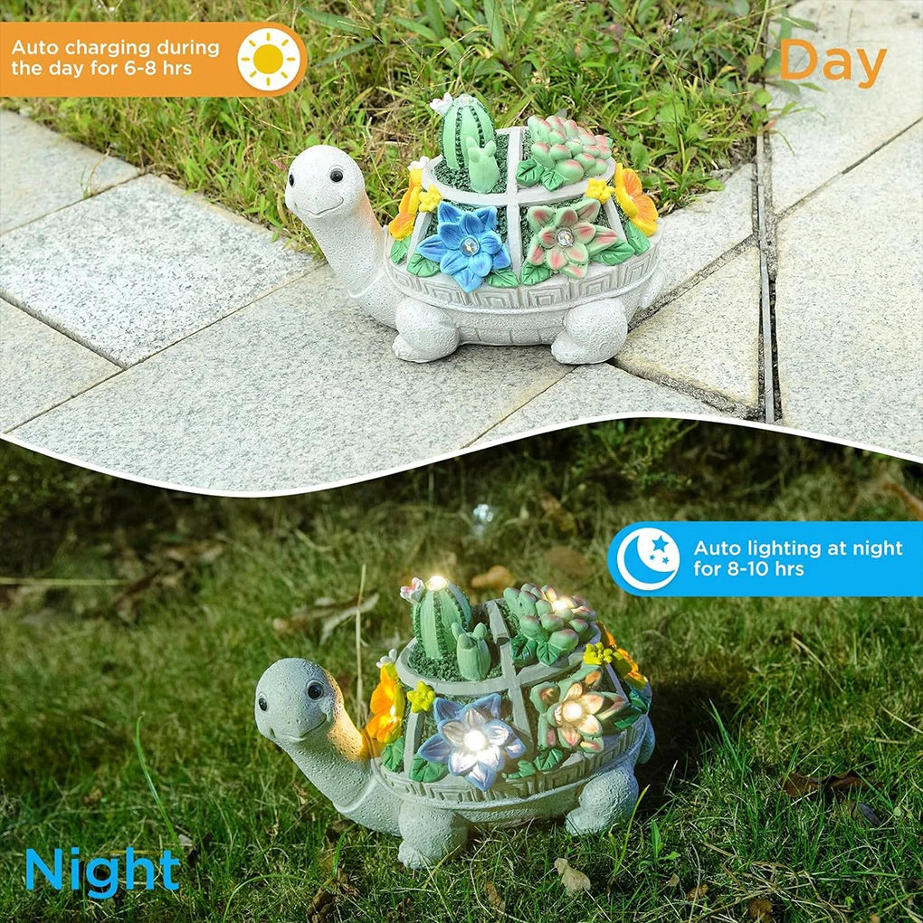 Handicrafts Turtle Garden Ornament With Solar Night Light Outdoor Decoration Solar Night Light Ornaments