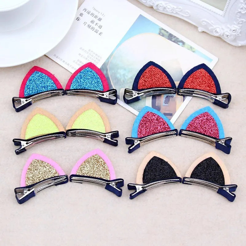 1pc/Set Cute Hair Clips For Girls Hairpins Barrettes Cartoon Hair Ornament Headbands Cat Ear BB Hairgrips Kids Hair Accessories
