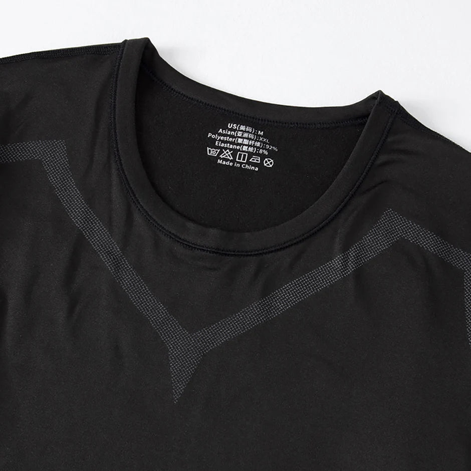 طقم بنطلون رجالي ضيق بأكمام طويلة ودافئ مكون من قطعتين مناسب للخريف والشتاء، بنطلون لياقة بدنية للرجال، قميص، جري، يوغا، رياضيون، ملابس رياضية