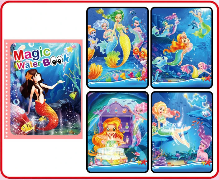 NEU Magische Wasserzeichenbücher für Kinder, Malbücher, Malspielzeug für Kinder, Geburtstagsgeschenk für Jungen und Mädchen, Weihnachten, Neujahr