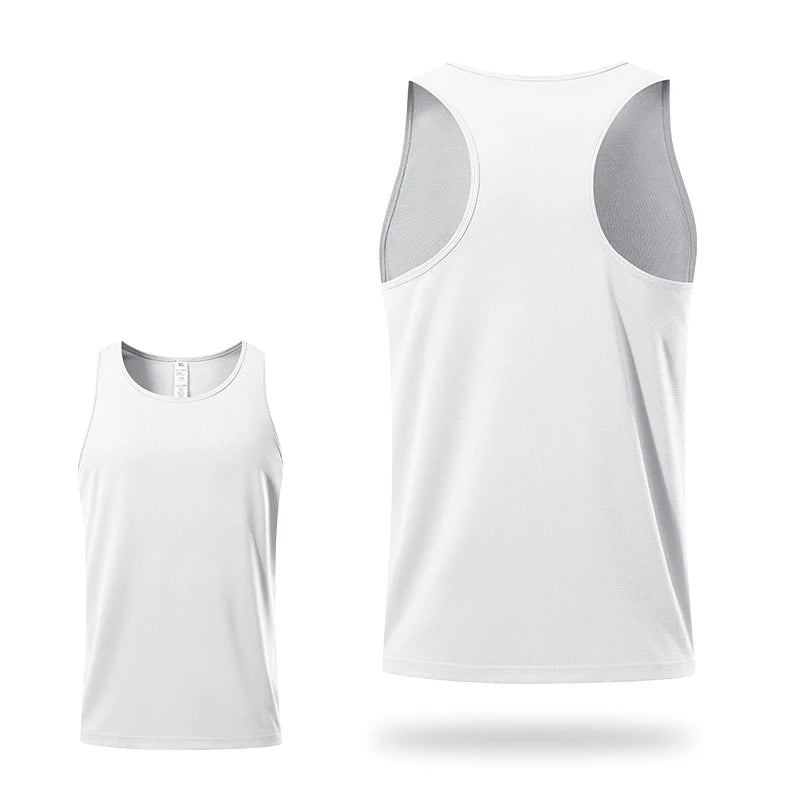 Men Sport Vest Outdoor Running Exercise Training Quick Dry Fitness Tops Jogging Sleeveless Shirt Basketball Racerback Singlets