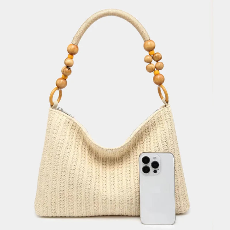Fashion Striped Straw Large Tote Bag Casual Paper Woven Women Handbag Handamde Summer Beach Shoulder Bags Big Bali Shopper Purse