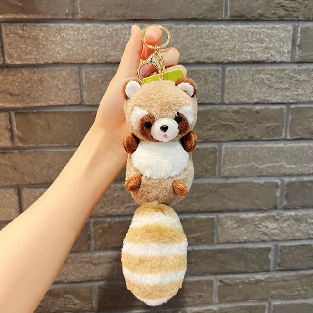 Pendant Bag Accessories DIY Trinket Exquisite Raccoon Plush Pendant Raccoon Plush Keychain Plush Keychain Stuffed Animal Toys