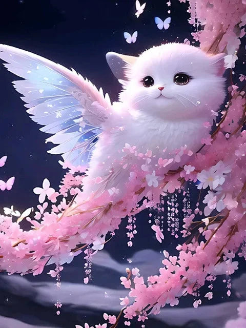 HOMFUN 5D DIY Full Diamond Embroidery "Animal Cat" Diamond Painting Cross Stitch Rhinestone Home Decoration