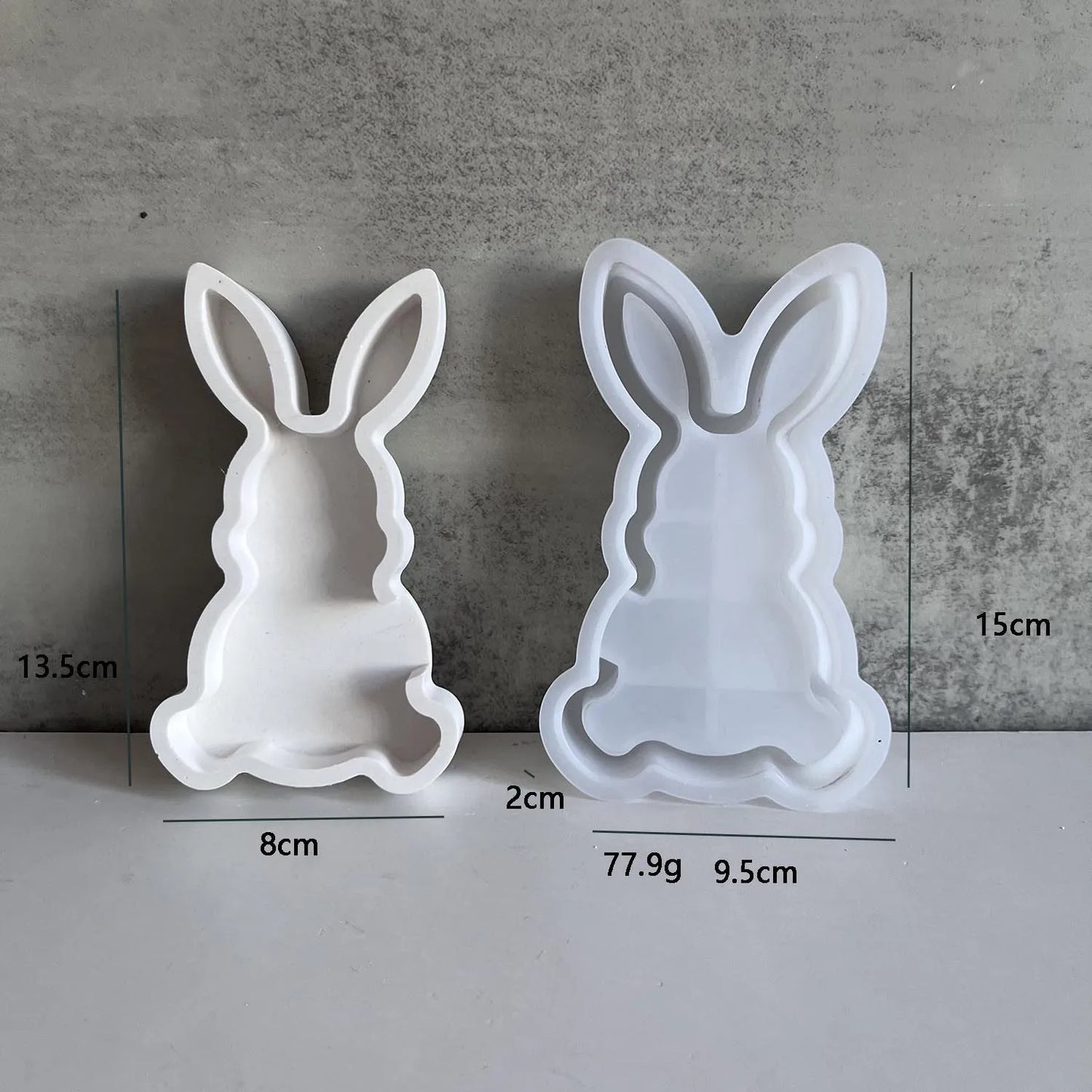 Easter Rabbit Atmosphere Light Silicone Mold Cute bunny Candlestick Holder Gypsum Dropping Mold Festive Home Decor