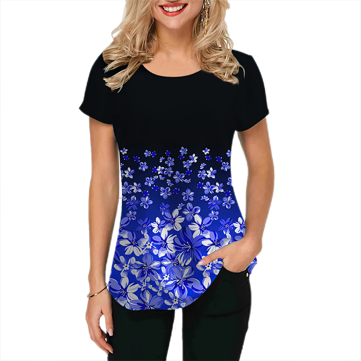 New Women's T-shirt Summer Fashion Short Sleeve Tops Tees Casual Daily Print T Shirt For Women Clothes Plus Sized Girls Clothing