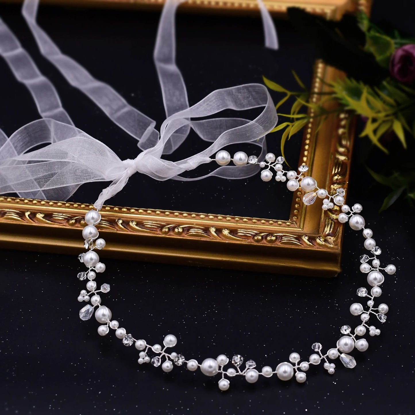 HP03 Rhinestone Wedding Hair Accessories Diamond Hair Band Wedding Headband Bridal Headpiece Silver Golden Bride Tiara Headwear