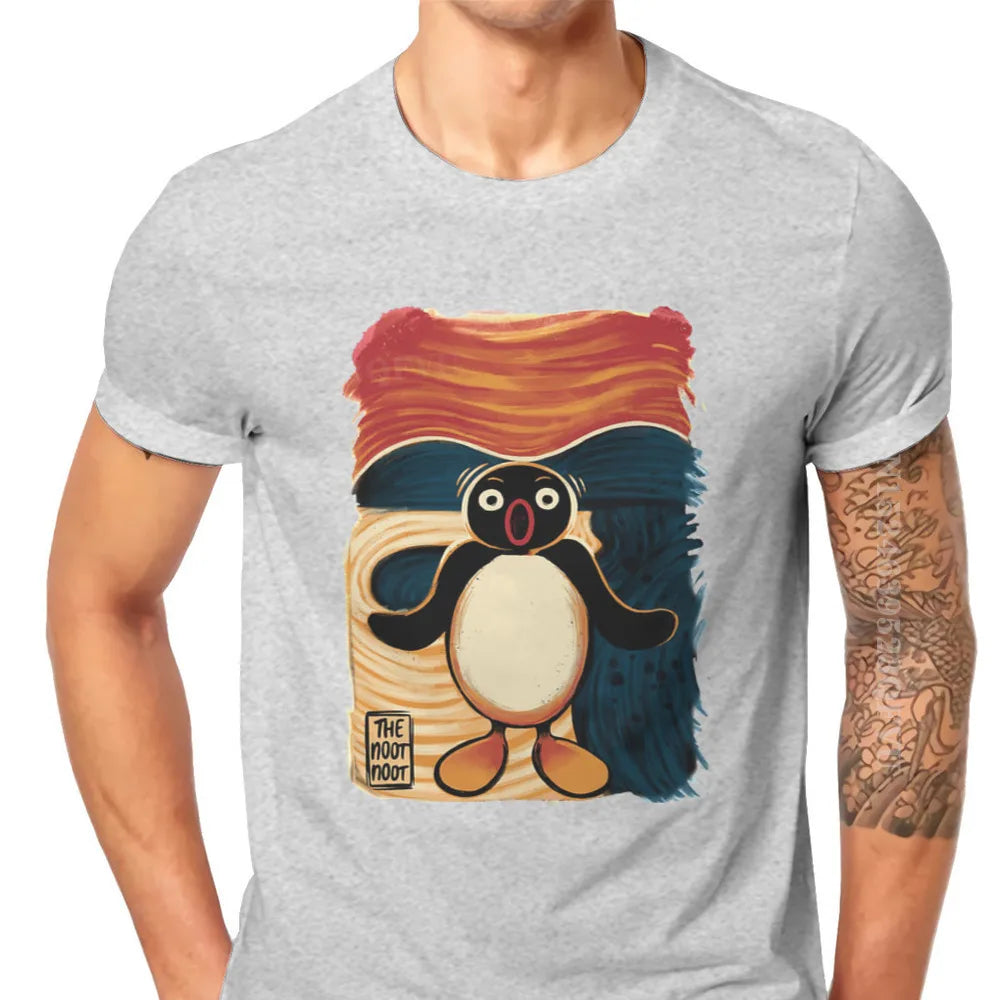 Noot Scream Hip Hop Tshirts Pingu Noot Pinga Penguin TV Printing Clothing Casual Men T Shirts Men Tee Special Gift Clothes mon