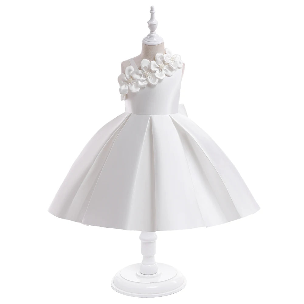 MQATZ Baby Clothes Flower Girl Children Princess Evening Party Prom Bow Green Wedding Bridesmaid Summer Dress Ball Gown Vestidos