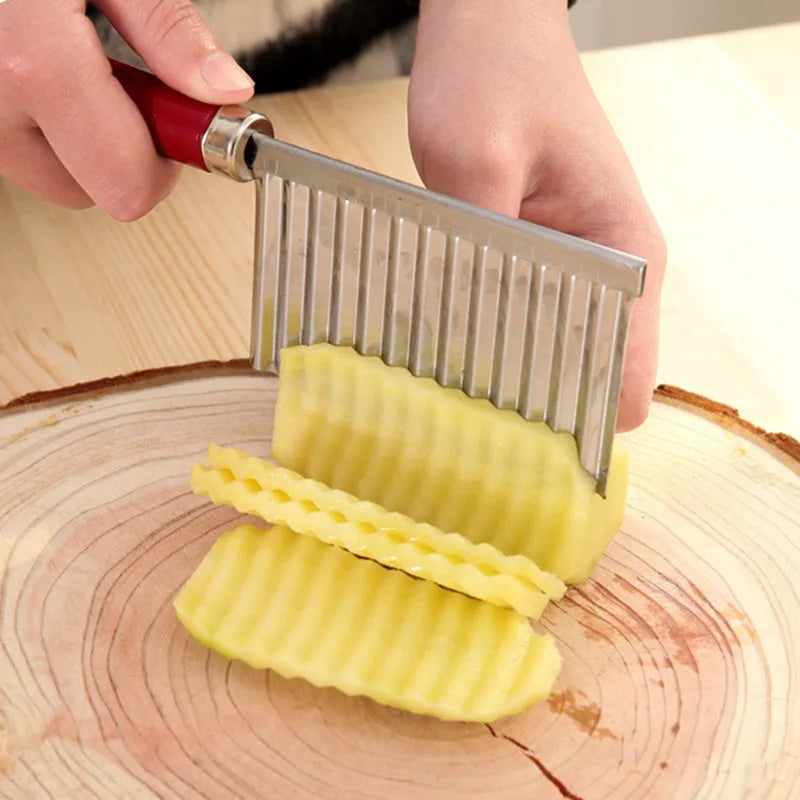 Stainless Steel French Fries Potato Knife Creative Wave Pattern Carrot Slicer Cutter Multifunctional Kitchen Accessories