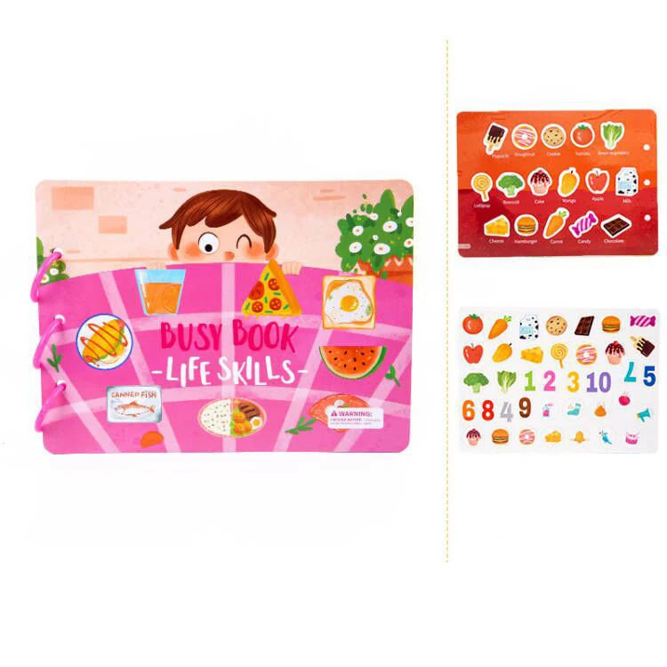 Sticker Quiet Book Puzzles Game Educational Toys Kids Repeatedly Busy Card Paste Matching Cognition Baby Early Montessori Toy