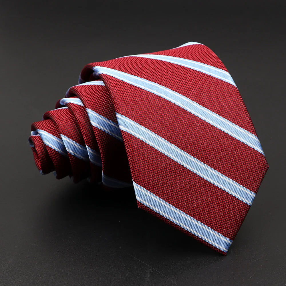 Fashion Men's Classic Stripe Ties Wedding Business Neckties Jacquard Narrow Tie Party Formal Suit Shirt Gravatas Accessory Gift mon
