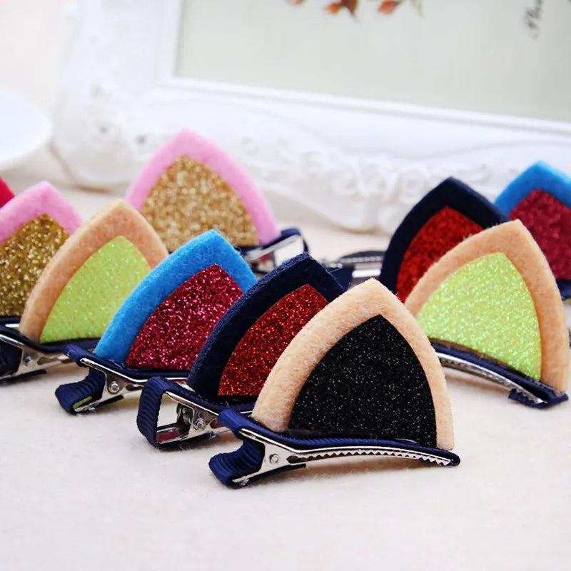 1pc/Set Cute Hair Clips For Girls Hairpins Barrettes Cartoon Hair Ornament Headbands Cat Ear BB Hairgrips Kids Hair Accessories