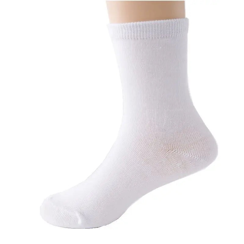 5Pairs/lot 1-10Y Solid White Kids Socks for Boys Girls Cotton Mesh Cute Newborn Boy Toddler Socks Baby Clothes Accessories