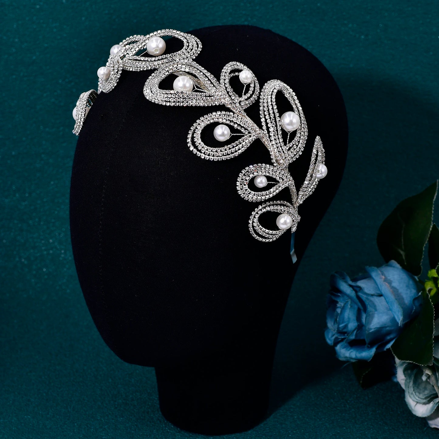 Wedding Hair Handmade Bride Rhinestone Headband Crown Tiaras Fashion Women Accessories Elegant Women Party Headdress HP649
