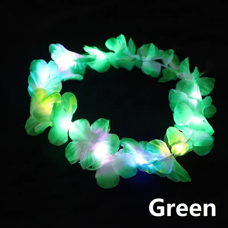 Luminous Headbands Party Led Headband Flower Crown with Led Lights Festival Party Decoration Glow-in-the-dark