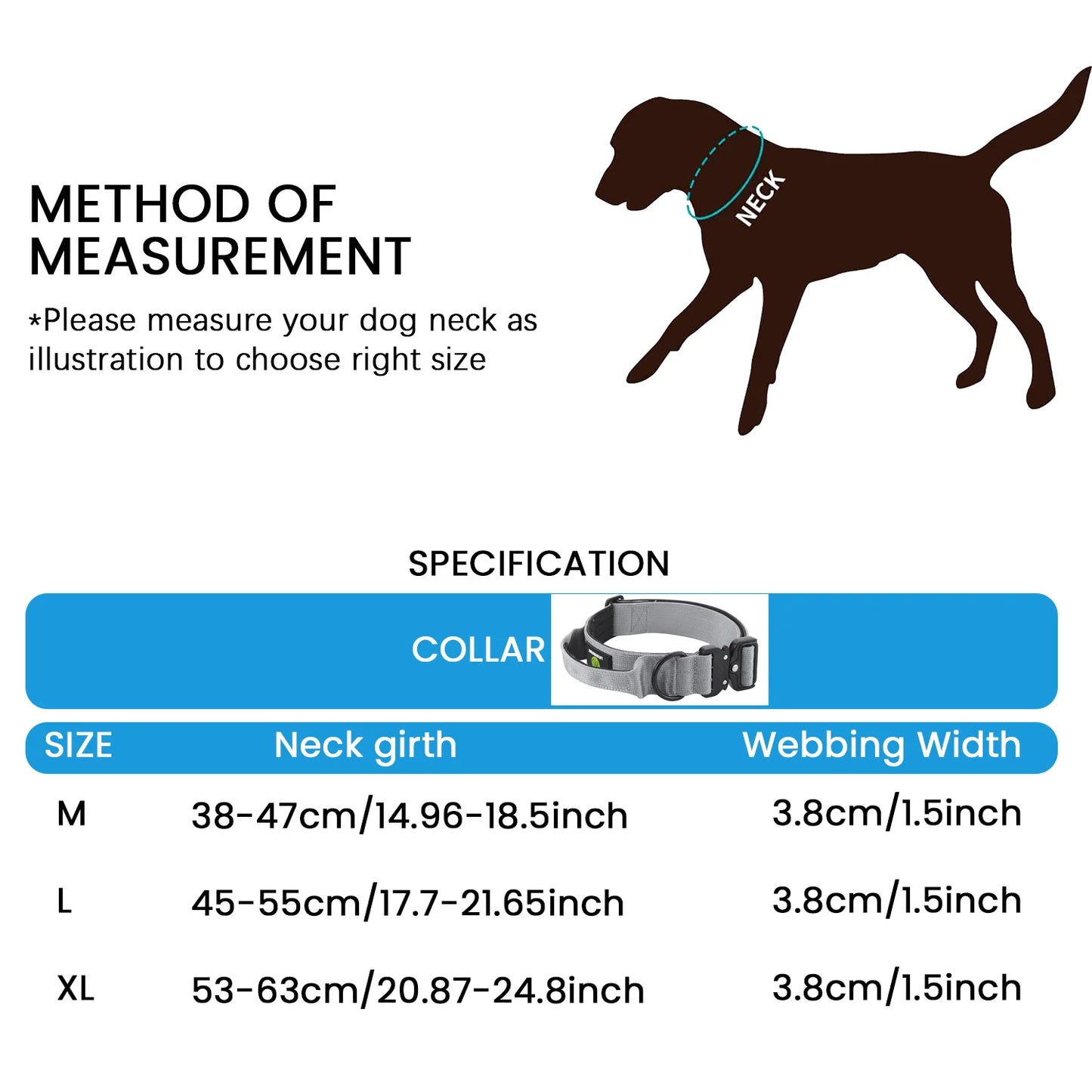 Tactical Military Collar Leash Set For Dog With Handle Strong Adjustable Para Perros Big Dogs Pitbull Pet Training Accessories