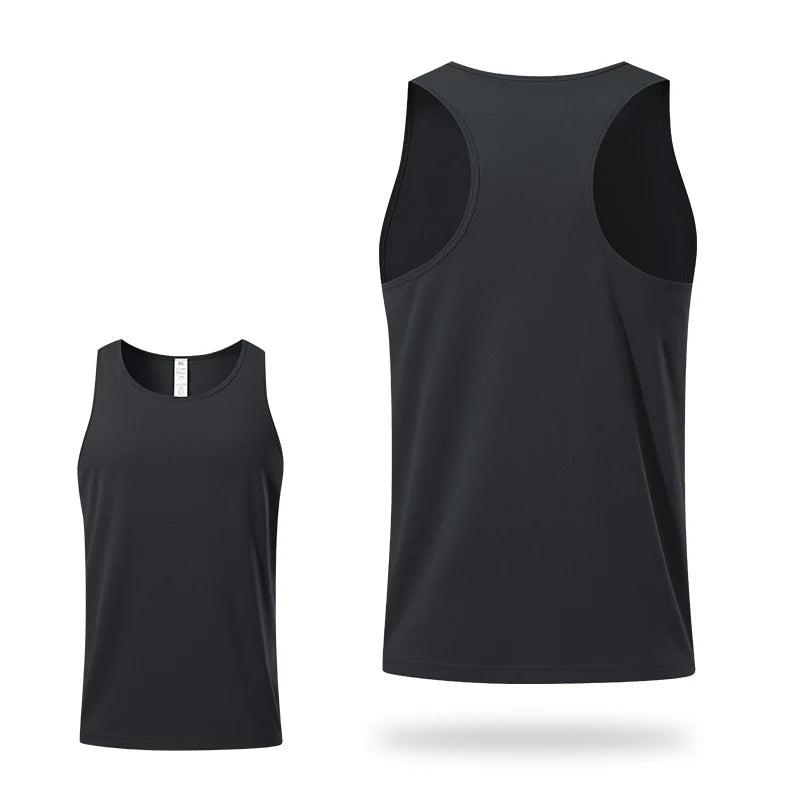 Men Sport Vest Outdoor Running Exercise Training Quick Dry Fitness Tops Jogging Sleeveless Shirt Basketball Racerback Singlets