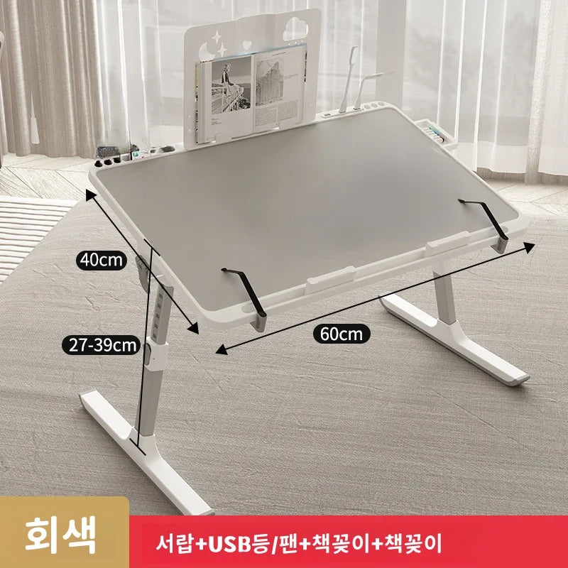 Laptop Bed Tray Table, Adjustable Laptop Bed Table,Portable Standing Desk with Storage Drawer,Foldable Lap Tablet Table for Sofa Home improvement office phone