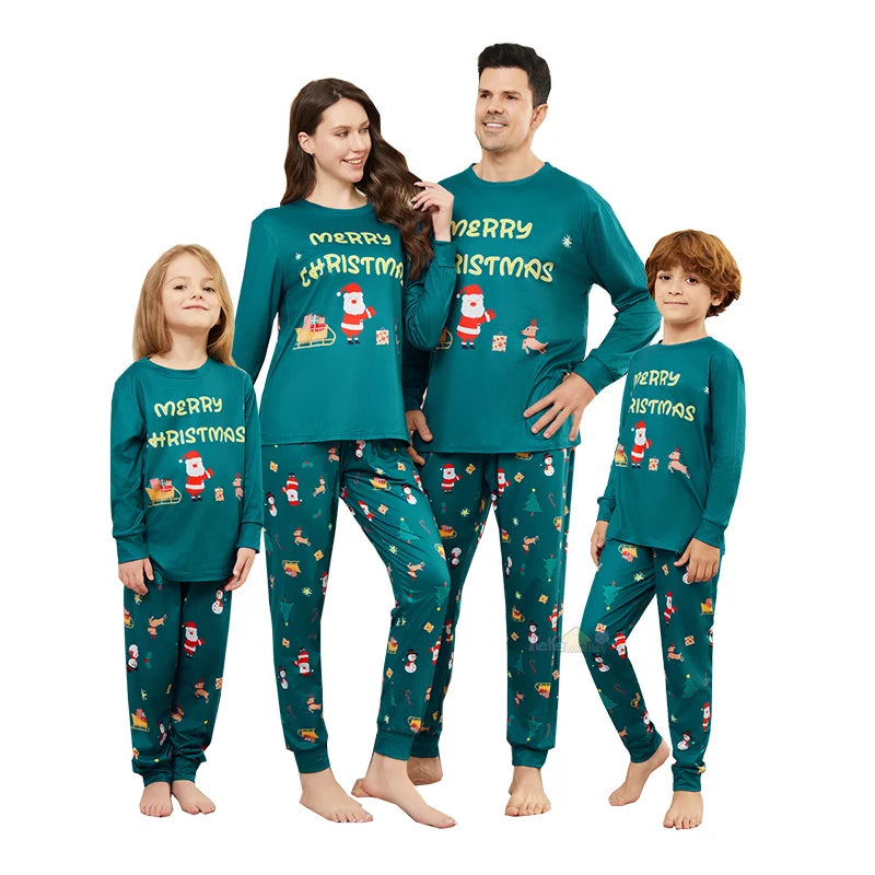 Weihnachts-Familien-Matching-Pyjama-Outfits 2025 für Erwachsene, Kinder, Baby, Oberteile und Hosen, 2-teilig, Weihnachts-Familienlook, Nachtwäsche, Pyjama, Hundekleidung