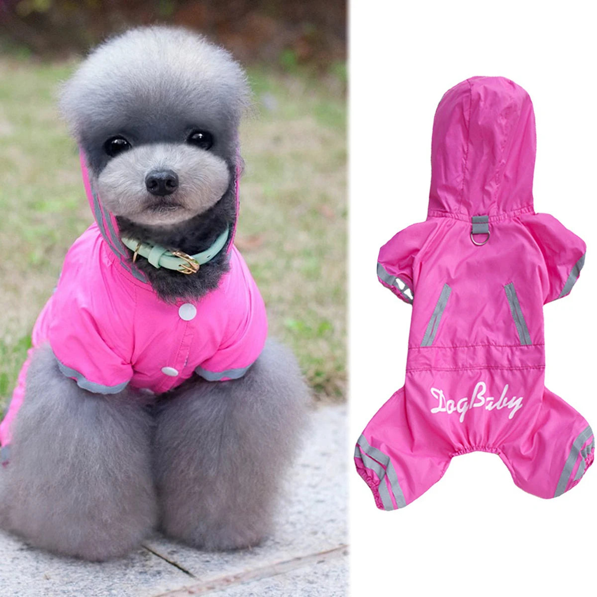 Outdoor Puppy Pet Dog Rain Coat Hoodies Waterproof Jackets Breathable Raincoat For Dogs Cats Apparel Clothes Summer Pet Supplies