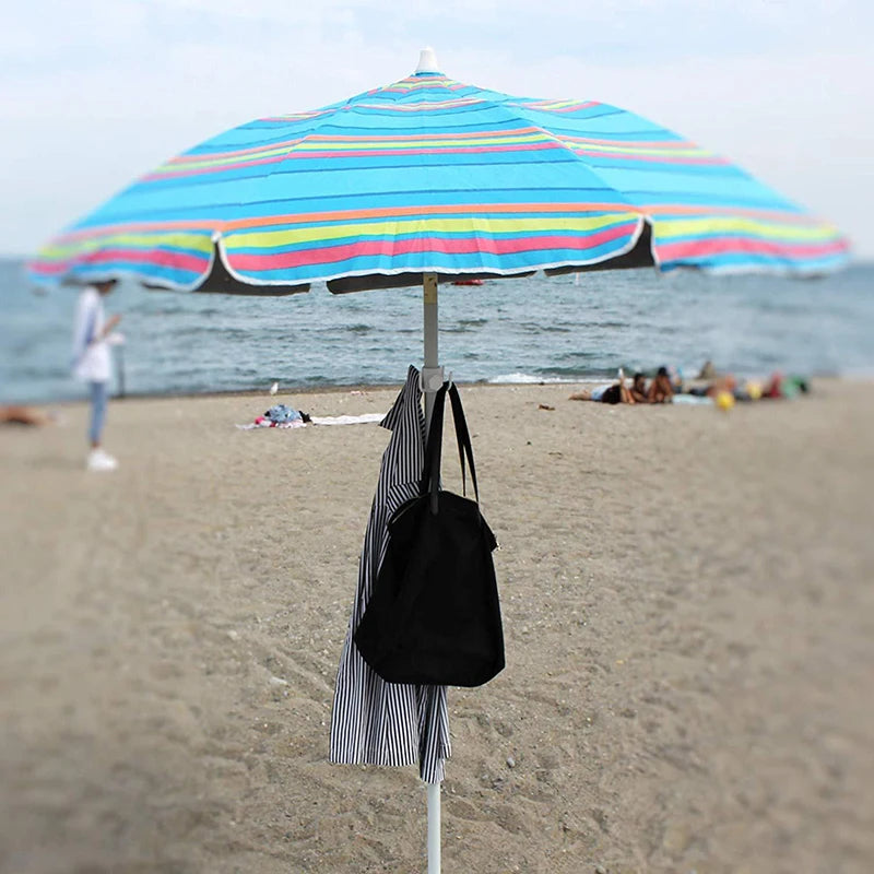 Beach Sunshade Umbrella Hook Hanging Rack Outdoor Camping Trip Clasp 4 Prongs Hook For Towels Bags Hats Sunglasses