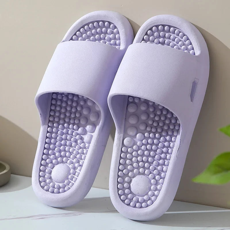 New Summer Couples Sandals Concise Non-slip Bathroom Indoor Outfoor Slides Men Women Massage Slippers Comfort Home Flip Flops