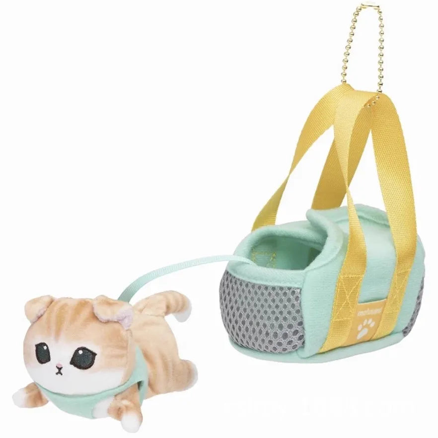Creative Cartoon Mofusand Plush Shark Keychain Japanese Style Cute Cat Backpack Drawstring Decoration Accessories Pendant Gift