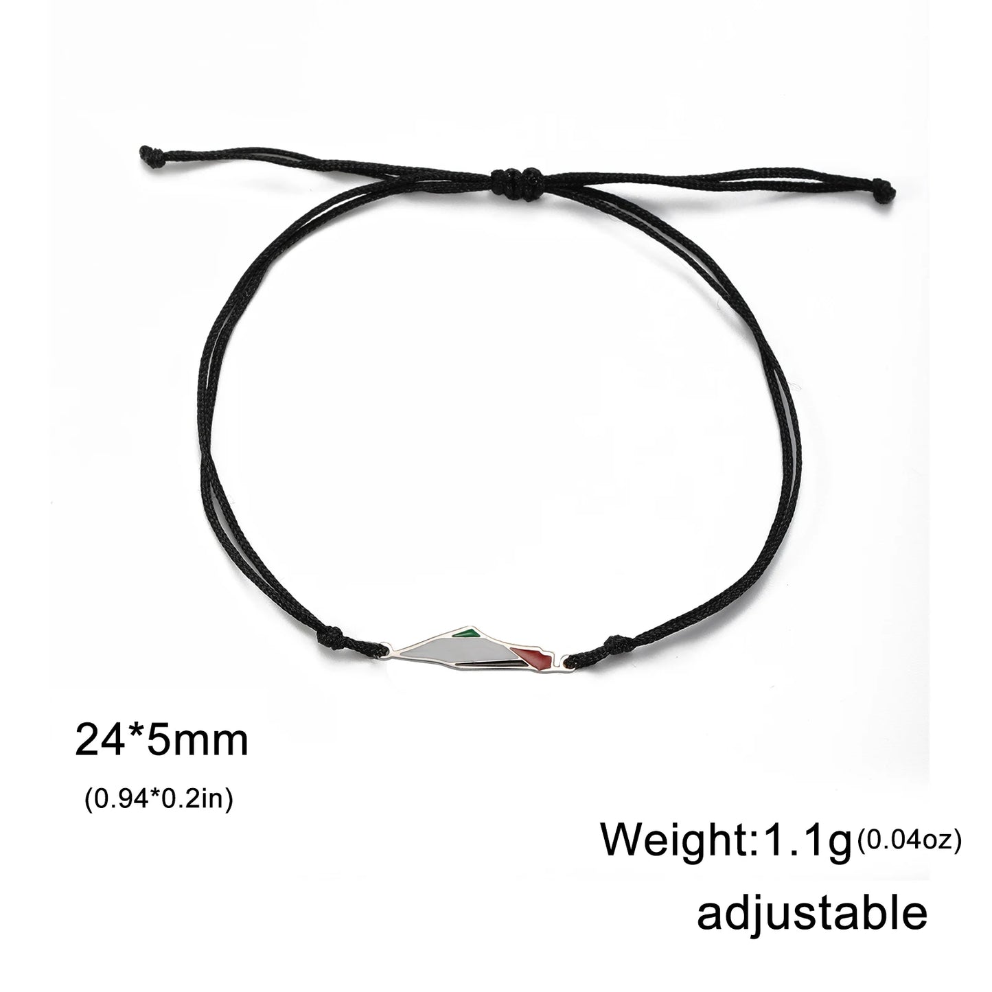 Palestine Flag Braided Rope Bracelets for Women Men Red Black White Green Natural Stone Beads Bracelet Jewelry Gift Wholesale