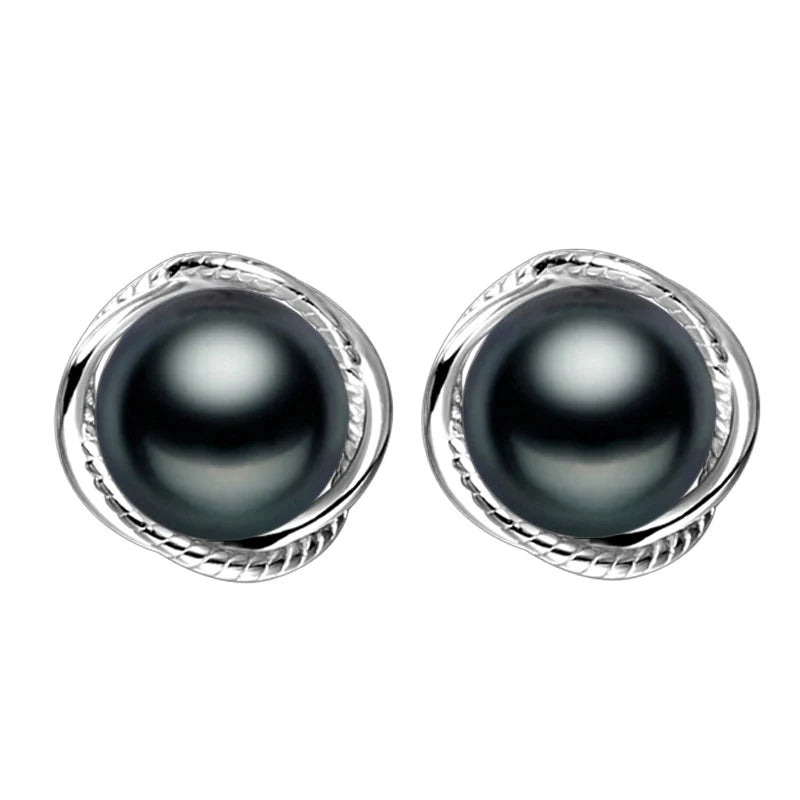 FENASY Genuine Natural Freshwater Pearl Stud Earrings 925 Sterling Silver Party Jewelry Elegant Gifts For Women Wholesale