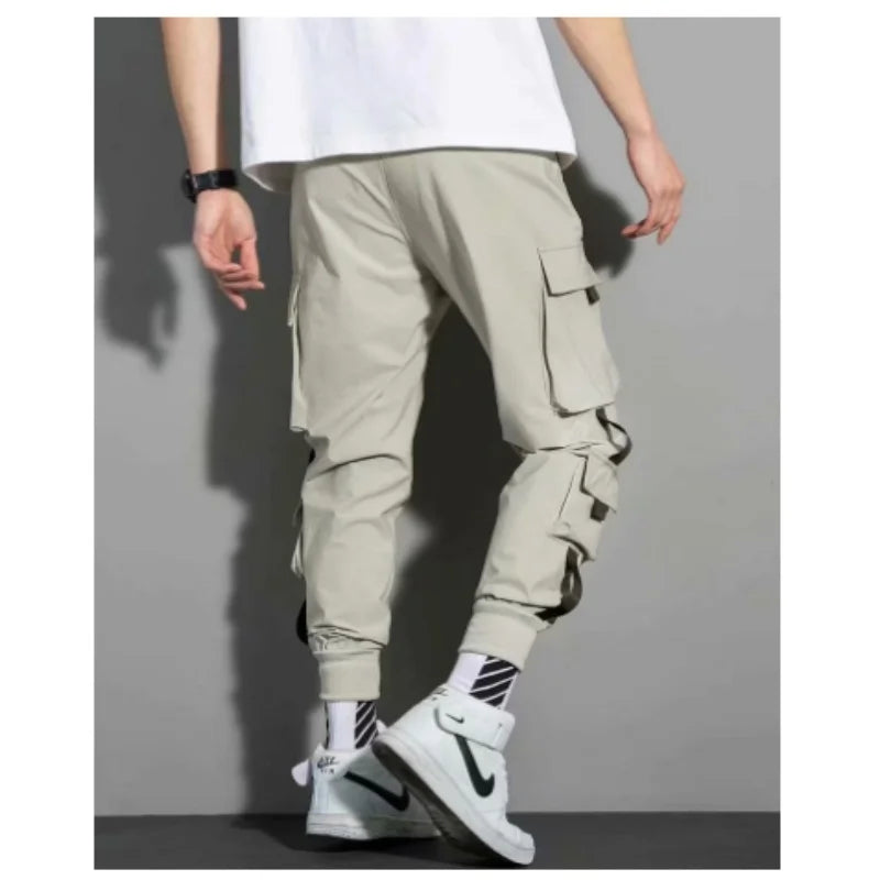 Spring Autumn Men's Fashion Multi-pocket Loose mon