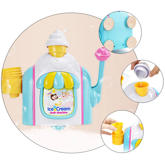 Mist Ice Cream Bubble Machine Baby Bath Accessories Kids Toy Toys Child Plaything Shower Playthings Toddler