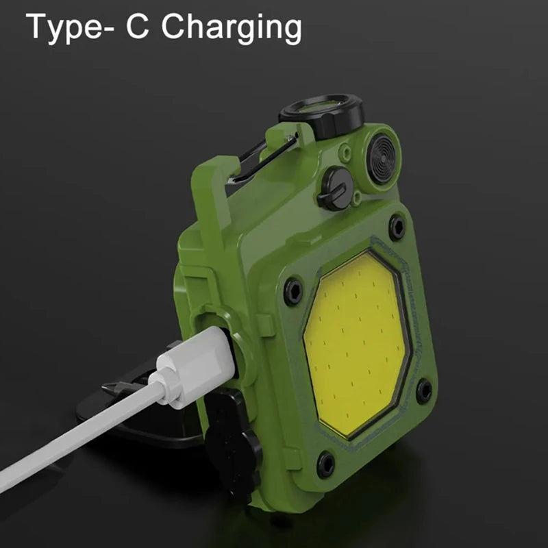 Tragbare Mini-Schlüsselanhänger-Taschenlampe, wiederaufladbare LED-Taschenlampe, Schlüsselanhänger-Licht für Outdoor-Wanderungen, Camping-Laterne, eine langlebige