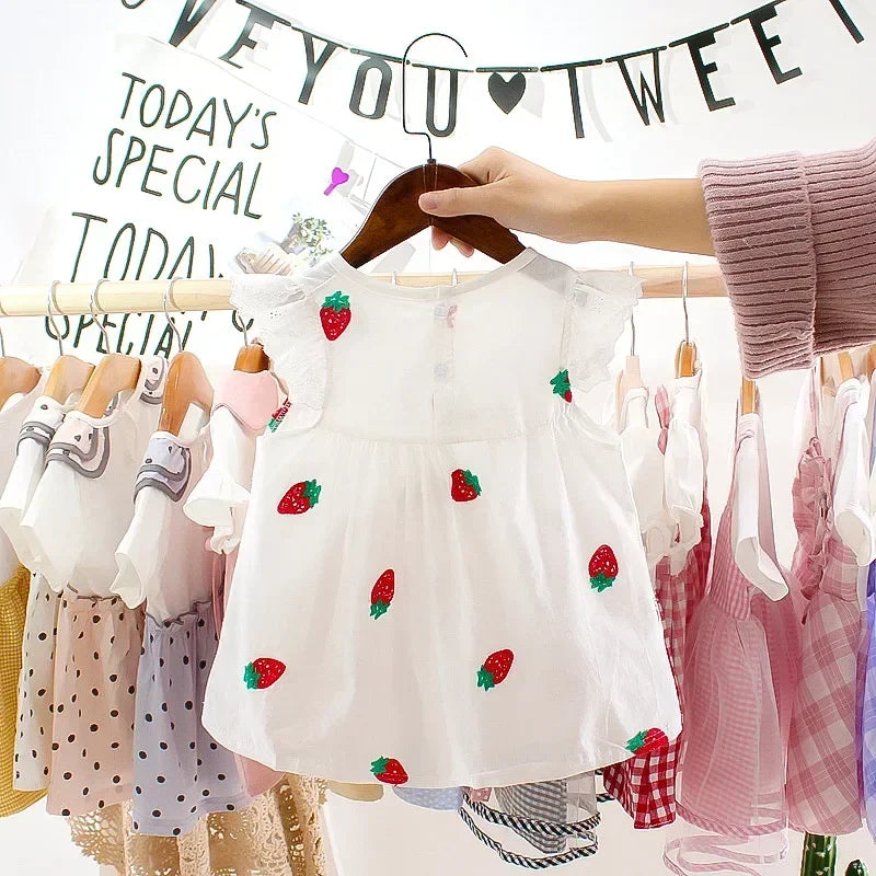 2023 Summer Baby Girl Clothing Newborn Infant Girls Dress Patchwork Mesh Princess Dress Toddler Kids Birthday Party Clothes