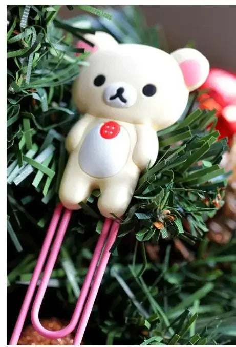 Cartoon PVC Soft Bookmarks Metal Book Clip Large Paper Clips Student Page Bookmark Clip
