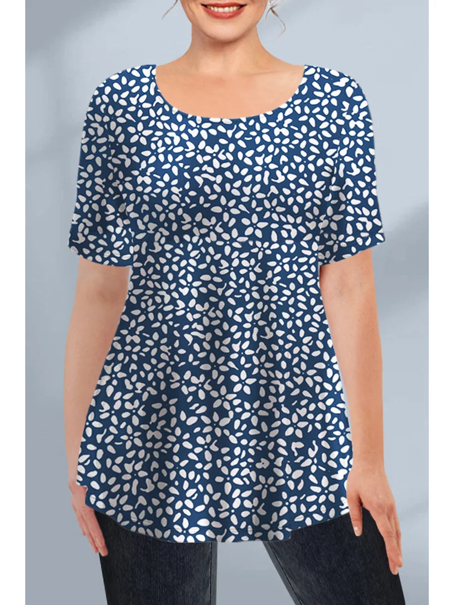 New Women's T-shirt Summer Fashion Short Sleeve Tops Tees Casual Daily Print T Shirt For Women Clothes Plus Sized Girls Clothing