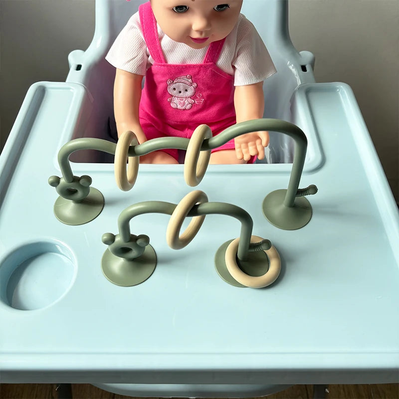 1 stücke Silikon kinder silikon tisch spielzeug, perlen gewickelt baby frühe bildung puzzle spiel spielzeug