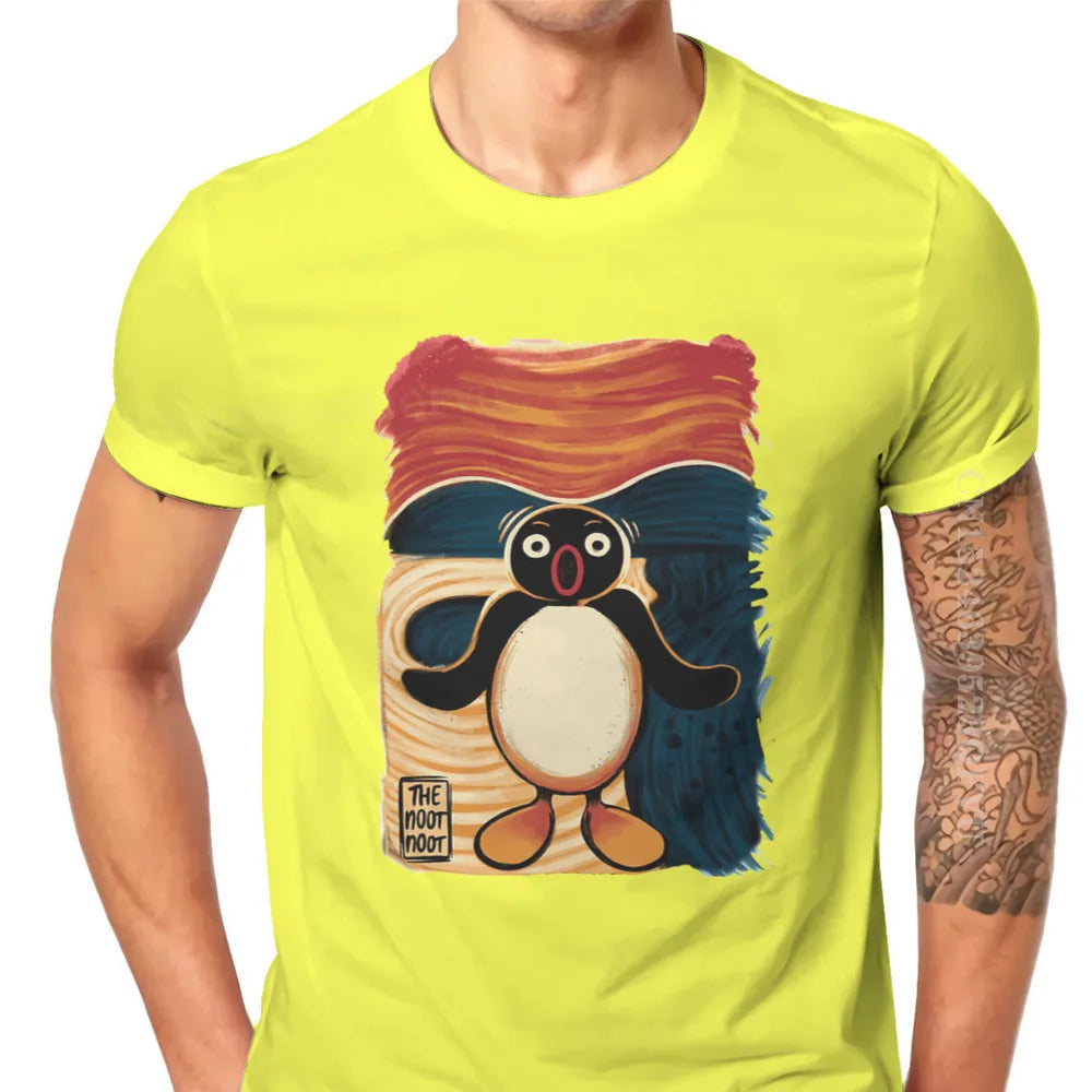 Noot Scream Hip Hop Tshirts Pingu Noot Pinga Penguin TV Printing Clothing Casual Men T Shirts Men Tee Special Gift Clothes mon